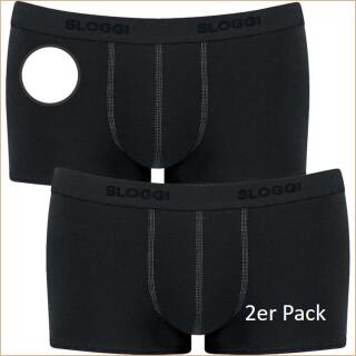 2er-Pack Sloggi Men 24/7 Hipster natural Cotton Schwarz 7 / XL