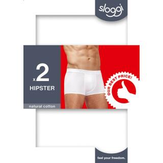 2er-Pack Sloggi Men 24/7 Hipster natural Cotton Weiß 6 / L