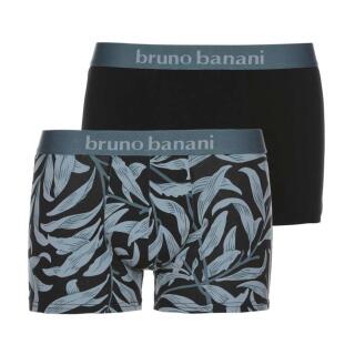 2er-Pack Bruno Banani Leaf 4305 lagune print // graphit L