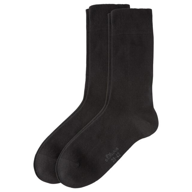 S. Oliver Men Basic Socken 4 Paar schwarz 39-42