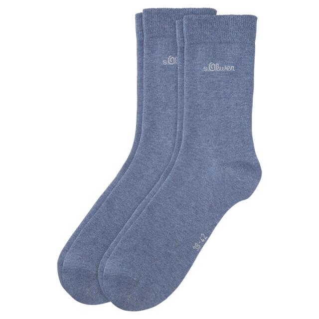 S. Oliver Damen Basic Socken 4 Paar denim mel. 39-42