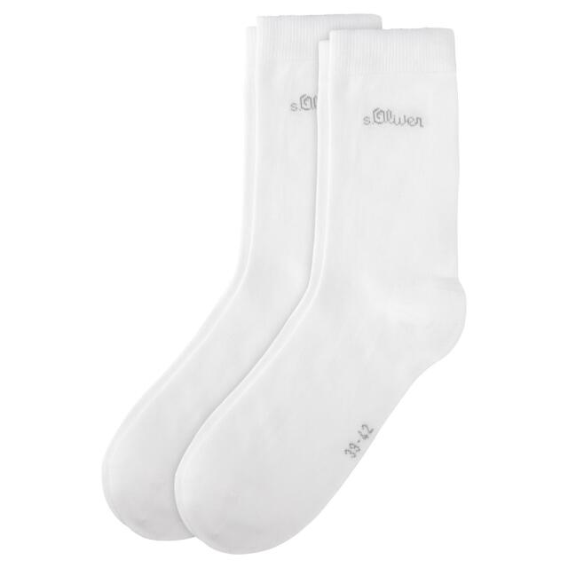 6 Paar S. Oliver Damen Basic Socken weiß 39-42