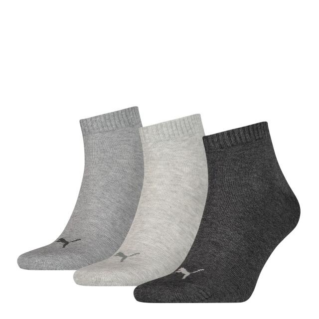 Puma Quarter Socken anthracite / light grey / middle grey  43 - 46  6er- Pack  (2x3)